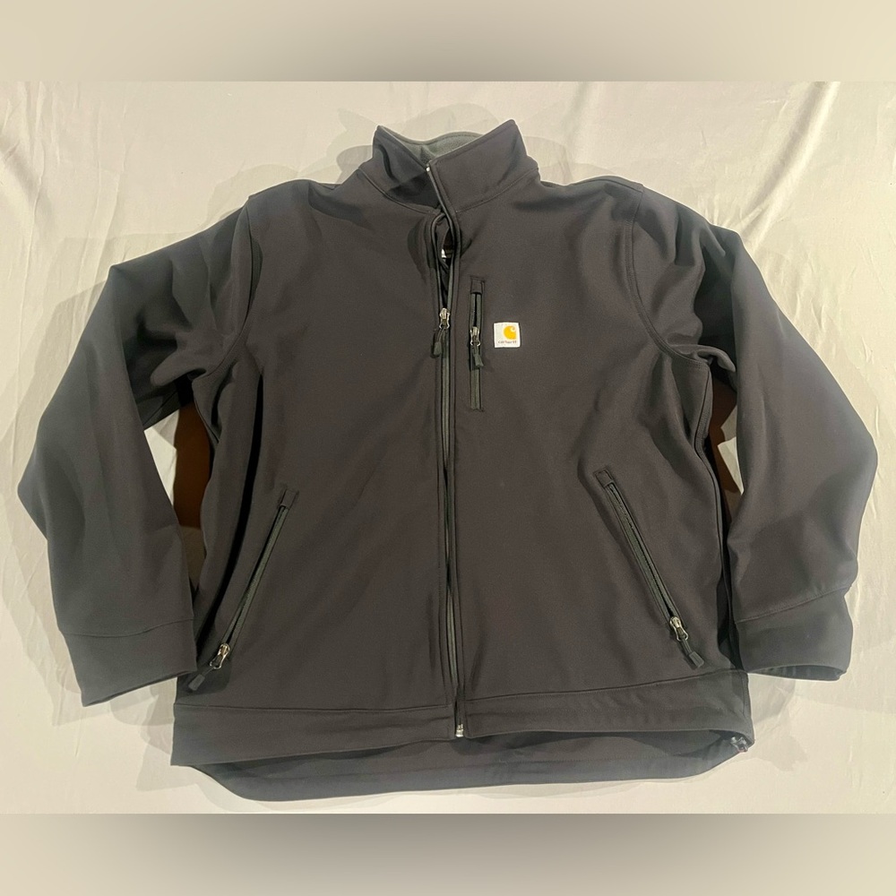 Carhartt Man’s Rain Defender Black Softshell Jacket size XL